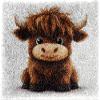 DIY Latch Hook Kits Rug Cartoon Little Highland Cow Crochet Yarn Pre-Printed Cushion Embroidery Needlework Carpet Cover DIY Hook and Latch Kit Tapestry Christmas Decor 38x52cm(8) view 1
