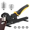Knoweasy Grommet Tool Kit: 3/8 Inch Handheld Plier with 1/4 Inch Interchangeable Die, Versatile 10mm and 6mm Punch Eyelet Tools for Fabric, Tarps, Leather view 1