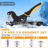 Knoweasy Grommet Tool Kit: 3/8 Inch Handheld Plier with 1/4 Inch Interchangeable Die, Versatile 10mm and 6mm Punch Eyelet Tools for Fabric, Tarps, Leather view 2