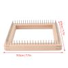 SALALIS Mini Knitting Loom, Square Knitting Tool with Hooks Wooden Crochet Board Square Knitting Board for Weaving Mat Hairband Blanket Sock Making Cushions (Large) view 2