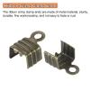 uxcell 100Pcs 5 x 7.5mm Fold Over Cord Ends, Cord Tips Leather Rope End Caps, Crimp Clamp Clasp Fastener Loop for DIY Jewelry Craft Making, Bronze view 4