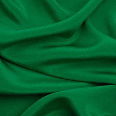 G Street Fabrics, 4-Ply Silk Crepe, 44" Wide, Fabric by The Yard, 100% Silk, Elegant, Perfect for Evening Gowns, Flowing Blouses, Scarves, Kelly Green, 3 Yards