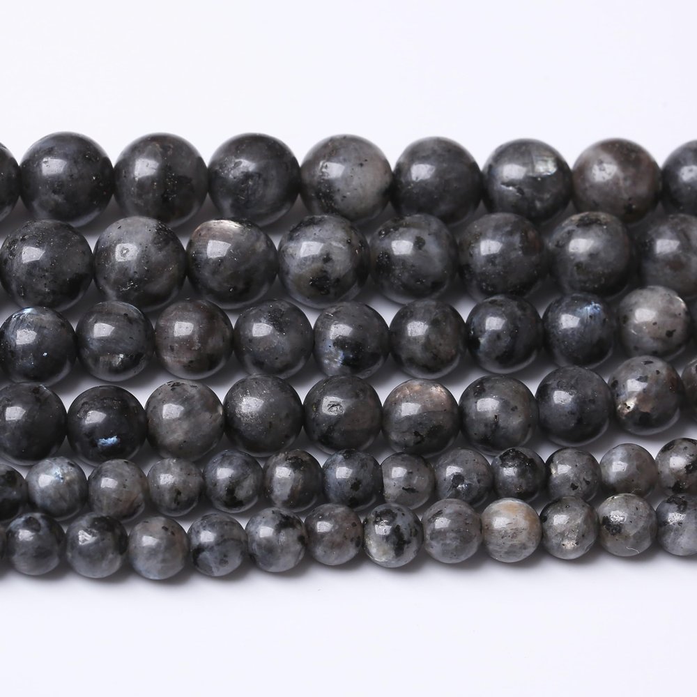 Black Glitter Stone Beads for Jewelry Making DIY Bracelet Necklace Jewelry Making 1 Strand 15.5inch 4MM