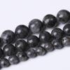 Black Glitter Stone Beads for Jewelry Making DIY Bracelet Necklace Jewelry Making 1 Strand 15.5inch 4MM view 2