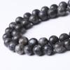 Black Glitter Stone Beads for Jewelry Making DIY Bracelet Necklace Jewelry Making 1 Strand 15.5inch 4MM view 3