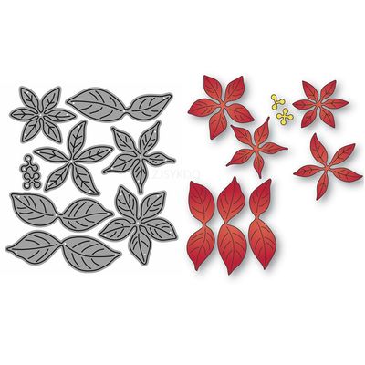 Plants Die Cuts for Card Making, Flowers Leaves Metal Cutting Dies for Paper Scrapbooking, DIY Stencils for Album Party Wedding Festivals Decoration