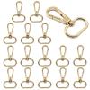 HARSKIYER 16 Pack Swivel Lobster Clasps, 1 Inch Gold Lobster Claw Clasps for Keychains, Oval Ring Swivel Snap Hooks Metal Lobster Clips for Purse, Snap Tabs, Craft Making view 1