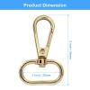 HARSKIYER 16 Pack Swivel Lobster Clasps, 1 Inch Gold Lobster Claw Clasps for Keychains, Oval Ring Swivel Snap Hooks Metal Lobster Clips for Purse, Snap Tabs, Craft Making view 3