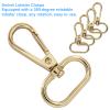 HARSKIYER 16 Pack Swivel Lobster Clasps, 1 Inch Gold Lobster Claw Clasps for Keychains, Oval Ring Swivel Snap Hooks Metal Lobster Clips for Purse, Snap Tabs, Craft Making view 4