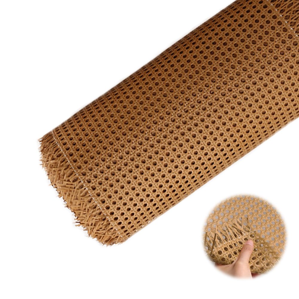 Cane Webbing Rattan Webbing Roll Caning Material Open Mesh Net Cane Webbing Sheet Length Natural Cane Webbing Large Size Rattan Roll Rattan Roll Fabric For DIY Projects And Furniture Upgrades(Brown,10