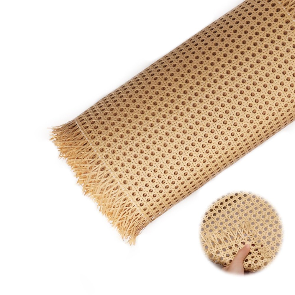 Cane Webbing Rattan Webbing Roll Caning Material Open Mesh Net Cane Webbing Sheet Length Natural Cane Webbing Large Size Rattan Roll Rattan Roll Fabric For DIY Projects And Furniture Upgrades(Natural,