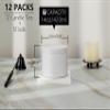 Tins With Lids, 3 Wicks Containers 12 Pack 14oz/420ml Seamless Bulk for Candle Making Supplies Wholesale Empty Jars - White view 2