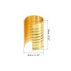 uxcell 120Pcs Leather Rope Clips, 14 x 9mm Foldable Cylindrical Cord End Crimp Adjustable Fold Over Crimps Cord String Leather Fastener for DIY Crafts, Gold view 2