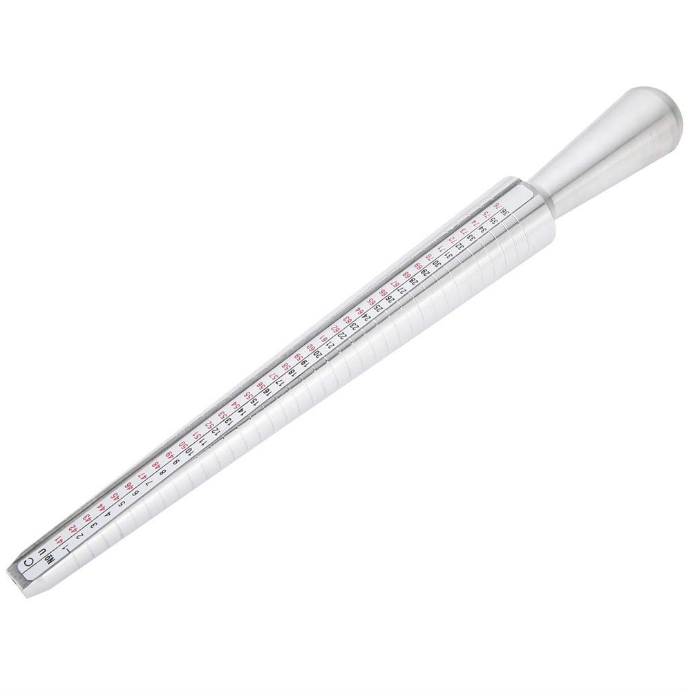 Finger Gauge, Metal Ring Sizer UK Ring Finger Sizer Gauge Measuring Ring Sizer Jewelry Size Measure Tool (Stick)