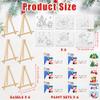 Aneco 78 Pcs 8 x 10 Inch Pre Drawn Christmas Canvas for Painting - Large Xmas Canvas Paint Kit with Easels, 60 Brushes, 6 Palettes, Fun DIY Craft Christmas Party Favors view 2
