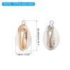 PATIKIL Natural Seashell Charm, 20 Pcs Oval Dyed Shell Craft Pendants with Hole Shell Connection for Necklace DIY Ocean Jewelry Making, Gold/Silver view 2