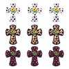 9Pcs Cross Silicone Beads Printed Cross Silicone Beads Religious Silicone Spacer Beads for DIY Bracelet Key Chain Lanyard Jewelry Making Crafts view 1