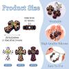 9Pcs Cross Silicone Beads Printed Cross Silicone Beads Religious Silicone Spacer Beads for DIY Bracelet Key Chain Lanyard Jewelry Making Crafts view 3
