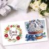 BAYUNOE 6Pcs Christmas Folding Greeting Card DIY Diamond Art Painting Greeting Cards Special Shaped Diamond Blessing Gift Card Kit Arts Crafts for Birthday Thanksgiving Day-Cupcake view 4