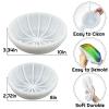 2 Pack Extra Large Resin Molds for Bowl, 10" + 8" Round Striped Deep Silicone Molds for Epoxy Resin Casting, Big Trinket Container Box, Storage Tray Mold for Jewelry, Candle Holder, Concrete Planter view 2