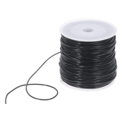 DMiotech Elastic String for Bracelets, 1.5mm Stretchy Strings Stretch Bead Cord Black String Thread for Jewelry Bracelet Making Necklaces Beading DIY Craft, 55m/60 Yards