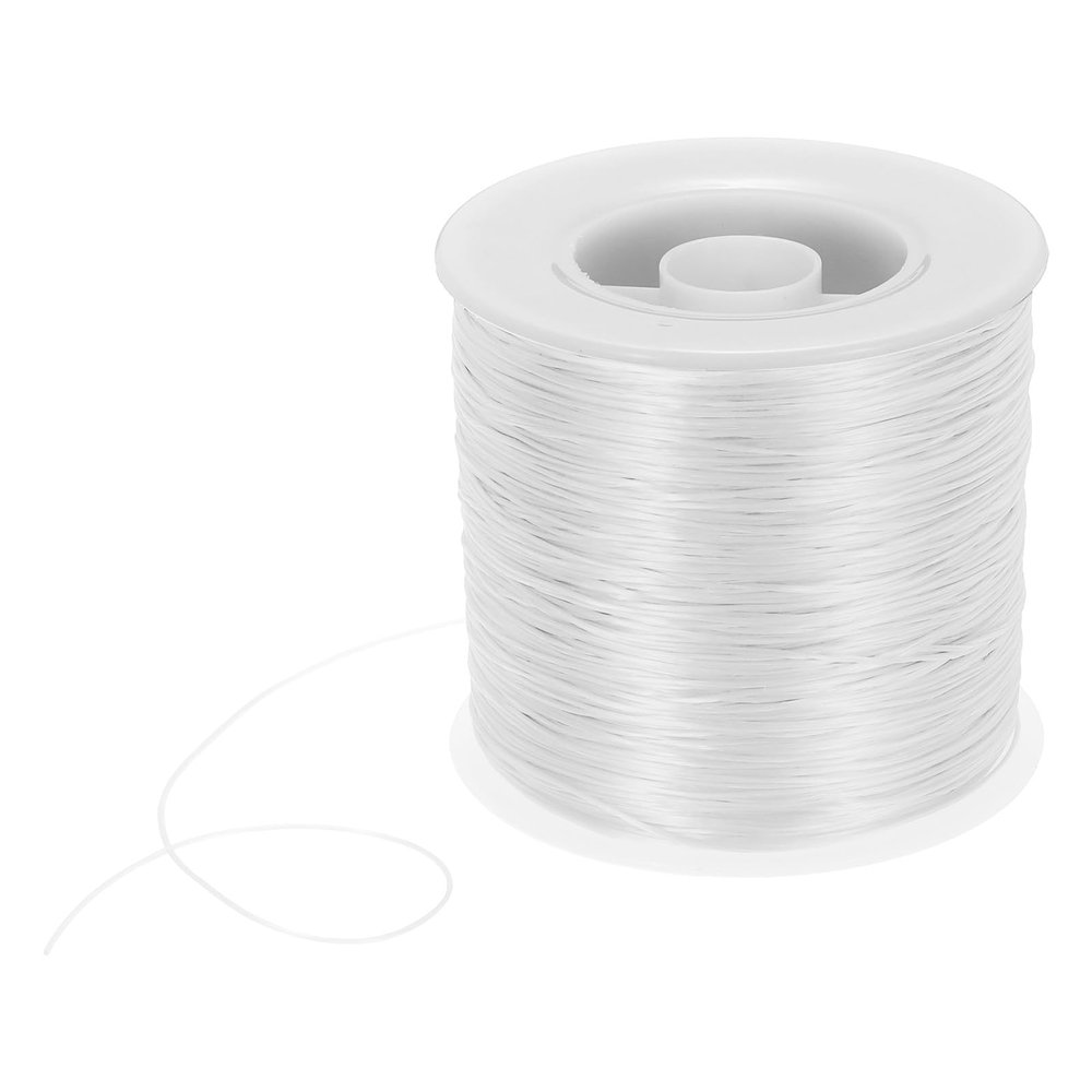 DMiotech Elastic String for Bracelets, 0.8mm Stretchy Strings Stretch Bead Cord White String Thread for Jewelry Bracelet Making Necklaces Beading DIY Craft, 412m/451 Yards
