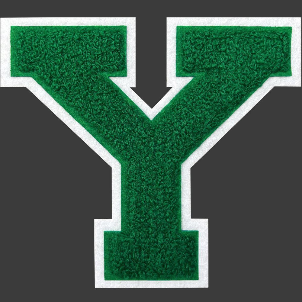 SOYCEV 4.5" Varsity Letter Patches Chenille Iron on Letters Large Letterman Jacket Patches for Clothing/Jacket/Varsity/Bag (Green, Y)