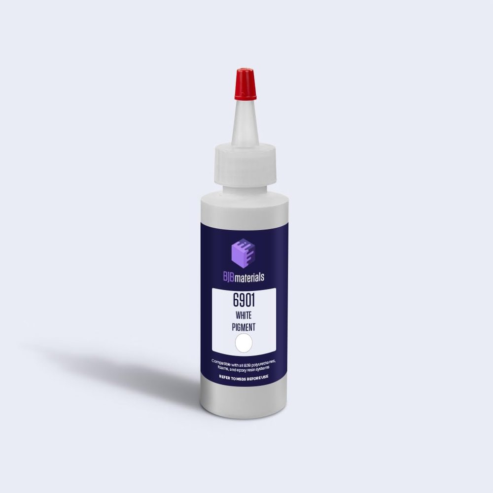 BJB 6901 White Pigment Phthalate-Free Liquid Colorant for Polyurethane, Foam & Epoxy Systems | Vibrant, Consistent, RoHS & REACH Compliant | (4 oz Bottle)