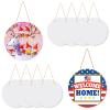 10Pack 10inch Sublimation Door Hanger Blanks, Aluminum Round Unfinished Blank Door Hanger Sign, Metal Wall Hanging Sublimation Ornament Blanks with Rope for Heat Press Machine, DIY Craft, Custom Decor view 1