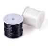 FASHEWELRY 2 Rolls 0.8mm Flat Elastic Bracelet String for Jewelry Making, Black White Crystal Beading String Clear Stretch Cord Thread for DIY Bracelet, Necklace view 1