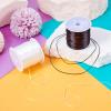 FASHEWELRY 2 Rolls 0.8mm Flat Elastic Bracelet String for Jewelry Making, Black White Crystal Beading String Clear Stretch Cord Thread for DIY Bracelet, Necklace view 2