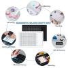 2PcsMagnetic Glass Craft Mat and Non-Stick Craft Mat Set Heat Resistant Glass Media Cutting Mat W/Magnets Gridlines and Measurements; for Stamping, Ink Blending, Stenciling Scrapbooking Craft Project view 4