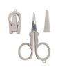 Pastel Mini Folding Scissors with Safety Cap Small Portable Travel Scissors Little Badge Scissors Yarn Shears Kids Tiny Cutter for Cutting, Scrapbooking, Crafting, Sewing, Grey(1 Pack) view 1