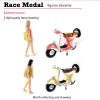 Hand Painted 1/64 Figures Girl Motorcycle Train Railway Layout S Scale, Yellow view 3