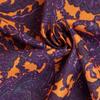 100% Linen Fabric with Adhesive/Fusible Interlining, Orange and Purple Paisley Pattern, High Density, Pure Linen for Dress, Skirt, Shirt, Blouse, Pants, 135cm Width, by The Yard view 4