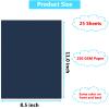 25 Sheets Navy Blue Cardstock Paper 8.5 x 11 inches, 250 GSM/92 lb Thick Cardstock for DIY Cards, Invitations, Blue Card Stock Cardboard Paper for Crafts view 2