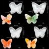 5Pcs 3D Skull Butterfly Flower Candle Molds, Animal Skeleton Snake Silicone Molds, Angel Epoxy Resin Casting Soap Mold, for Halloween DIY Candle Wax Aromatherapy Home Decor Supplies (F) view 3