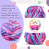3 Pack Velvet Chenille Yarn for Crocheting,Hot Pink Fluffy Velvet Plush Yarn Thick Soft Chunky Chenille Yarn Baby Blanket Yarn for Crocheting Knitting BeginnersHot Pink view 3