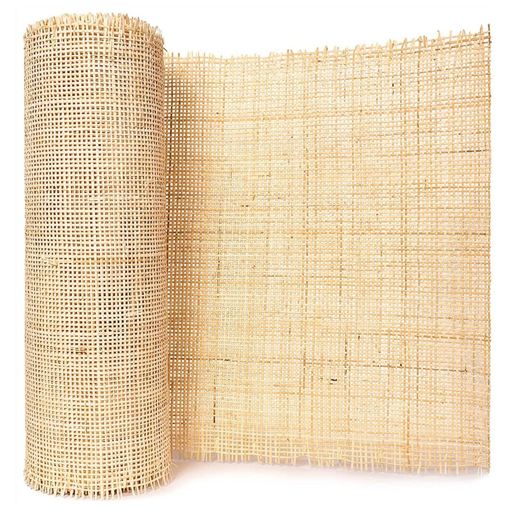 16"/18"/20"/22"/24"/28"/36" Width Rattan Cane Square Webbing Roll, Open Mesh Net Cane Webbing Sheet, Weave Wicker Cane Webbing for Chairs ,Pole Wrap Rattan Fabric DIY Craft Projects Furniture Decor(16