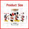 PDFADSK UV DTF Cup Wrap Transfer Stickers for Glass, 12 Sheets Cartoon Rub on Transfers Cup Stickers UV DTF Cup Wraps for 16 oz Glass Water Bottle Waterproof Iron on Transfer Decals for Mugs Cups view 4