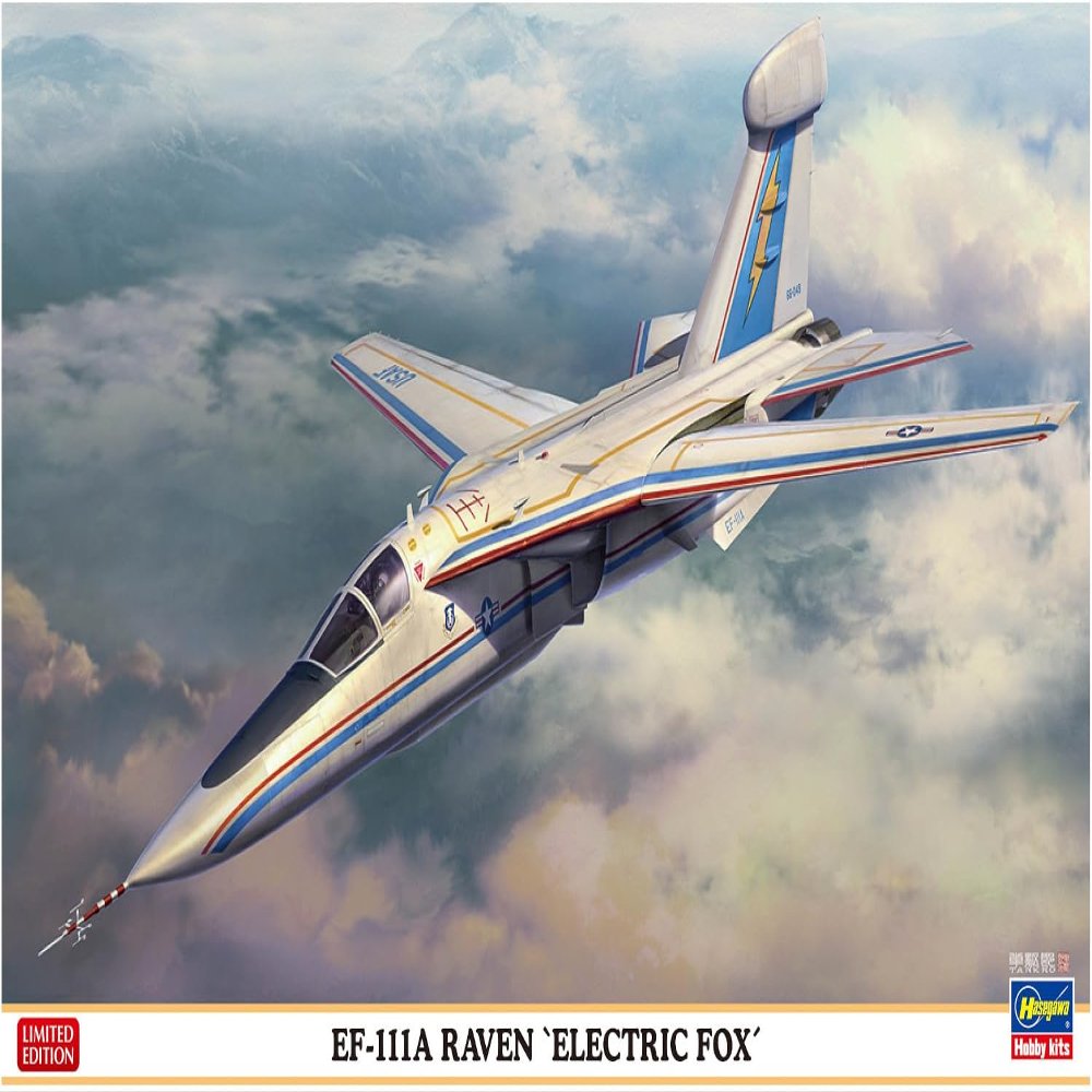 Hasegawa 1/72 USA EF-111A Raven Electric Fox Plastic Model 02483 (Airplane)