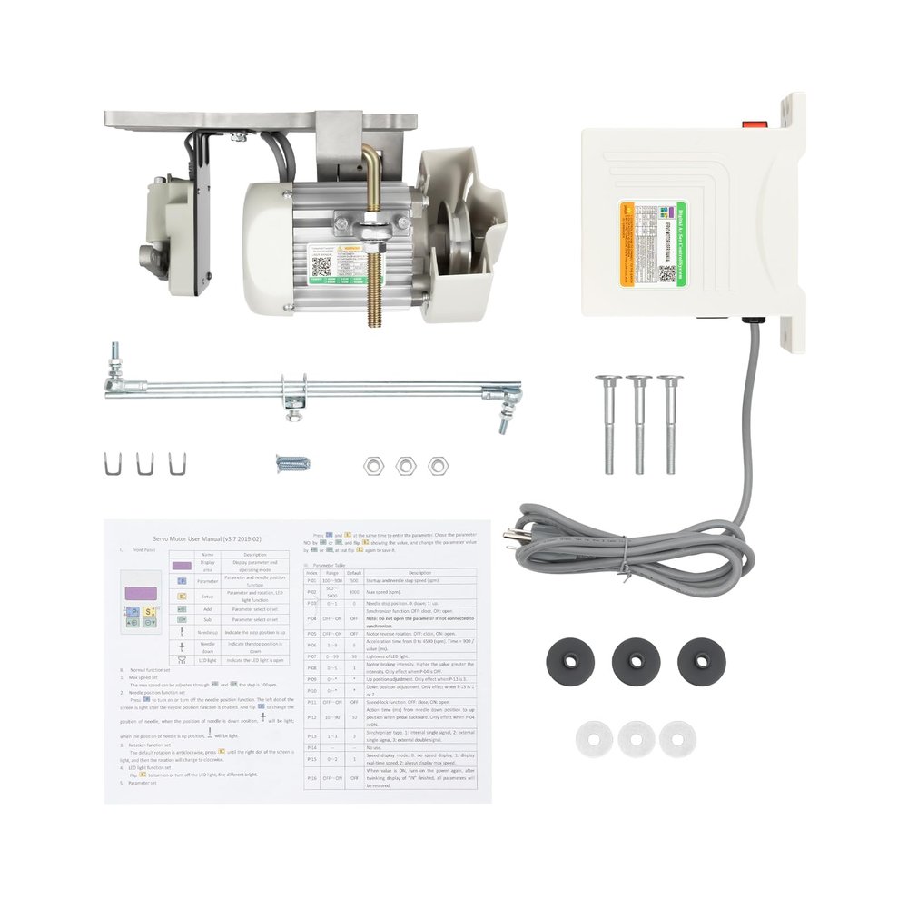600W Sewing Machine Servo Motor, Universal Brushless Electric Servo Motor, Split Motor and Controller for Industrial Sewing