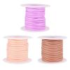 FASHEWELRY 3 Rolls 2mm Turquoise Rubber Cords Knitting Barber Cords, 32.8 Yards Stitch Savers Knitting Cords Khaki Purple Hollow Pipe Rubber Cords for Holding Stitches Knitting Crochet Craft view 1