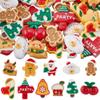 SOFPLATE 60Pcs Christmas Cabochons Flat Back Resin Charms Random Color Christmas Tree Snowman Gingerbread Man Kawaii Winter Cabochon for Embellishments Scrapbooking DIY Hairpin Crafts Cell Phone Case view 1
