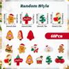 SOFPLATE 60Pcs Christmas Cabochons Flat Back Resin Charms Random Color Christmas Tree Snowman Gingerbread Man Kawaii Winter Cabochon for Embellishments Scrapbooking DIY Hairpin Crafts Cell Phone Case view 2
