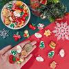 SOFPLATE 60Pcs Christmas Cabochons Flat Back Resin Charms Random Color Christmas Tree Snowman Gingerbread Man Kawaii Winter Cabochon for Embellishments Scrapbooking DIY Hairpin Crafts Cell Phone Case view 3
