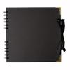 Hawksbill Paper 12 x 12 Black Scrapbook Portrait Sketchbook 12 Inch by 12 Inch 30 Sheets / 60 Pages 180GSM Multipack of Jotters for Work, Home, Uni, College, School or Office Use view 1