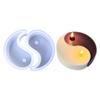 Ldabrye Silicone Molds for Candle Making 2Pcs 3D-Candle Silicone Mould DIY Tai Chi Yin Yang Candle Resin Mold Home-Decor Handmade Candle Mold Soap Making Molds Clay Molds Resin Mold Silicone Mold view 2