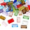 PH PandaHall 52pcs Faceted Glass Beads 14x8mm Flat Rectangle Crystal Beads Loose Craft Bead for DIY Jewelry Bracelet Necklace Earring Keychain Making Crafts, 13 Colors view 1