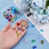 PH PandaHall 52pcs Faceted Glass Beads 14x8mm Flat Rectangle Crystal Beads Loose Craft Bead for DIY Jewelry Bracelet Necklace Earring Keychain Making Crafts, 13 Colors view 3